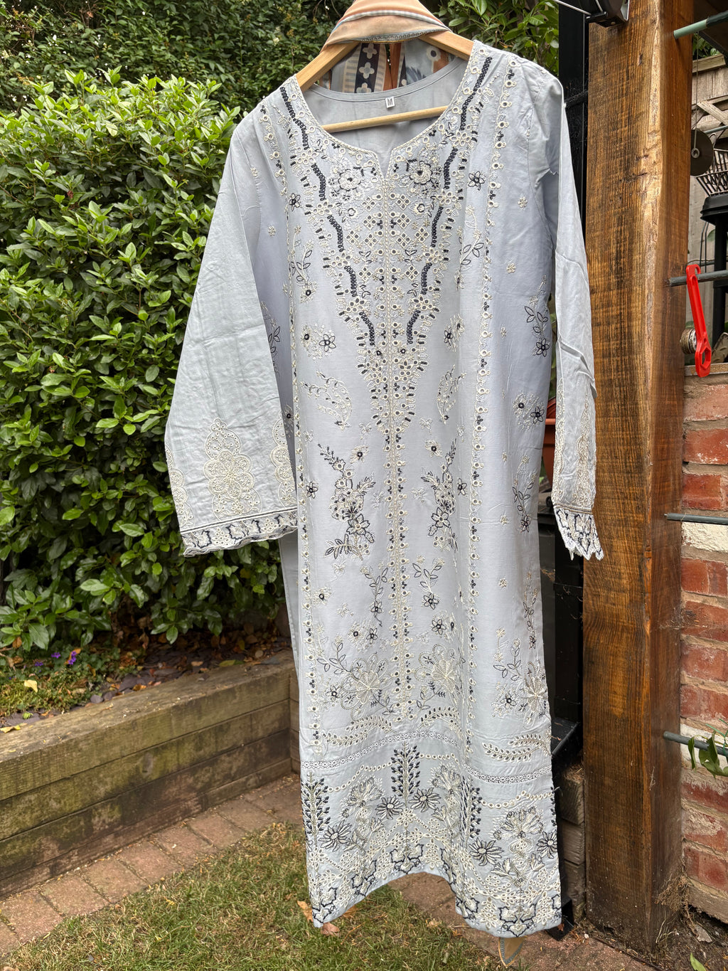 Light ice blue -luxury embroidered (3PC)