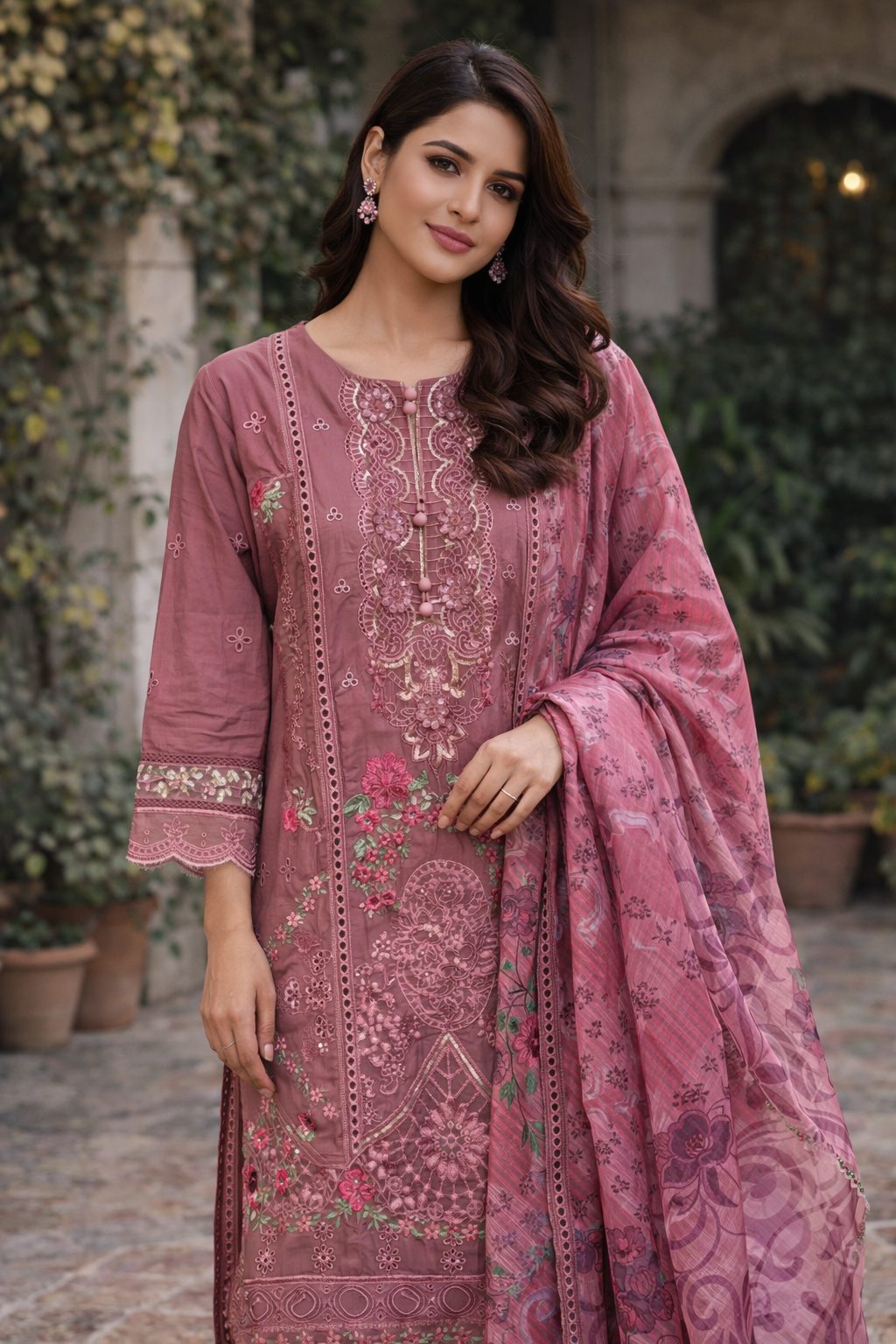 Gul-e-Mauve Luxury Embroidered Suit