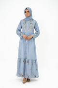Embroidered Maxi light gray