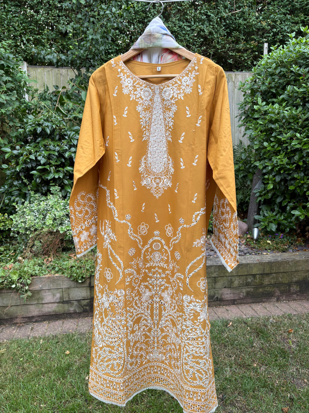 Mustard -luxury embroidered (3PC)