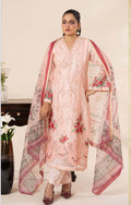 Blush light pink embroidered lawn dress