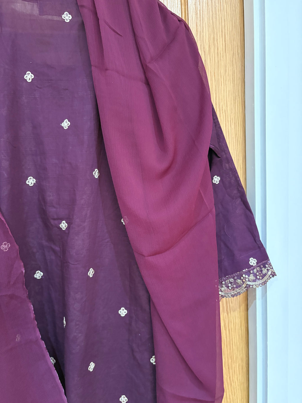 Deep Purple Embroidered 3-Piece Suit