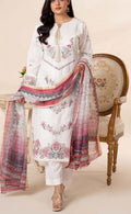 Ivory white embroidered lawn dress