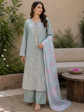 Sage green -luxury embroidered (3PC)
